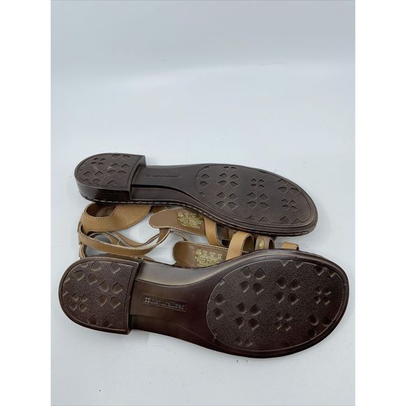 Naturalizer Size 12W Brown Leather Gladiator Sandals Beaded Rhapsody - Picture 7 of 7